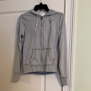 American Eagle Outfitters Gray Zip-Up Hoodie